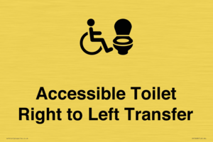 Accessible Toilet with Right to Left Transfer